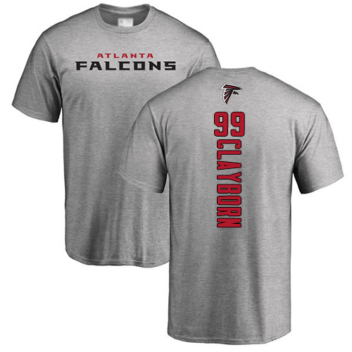 Atlanta Falcons Men Ash Adrian Clayborn Backer NFL Football #99 T Shirt->atlanta falcons->NFL Jersey